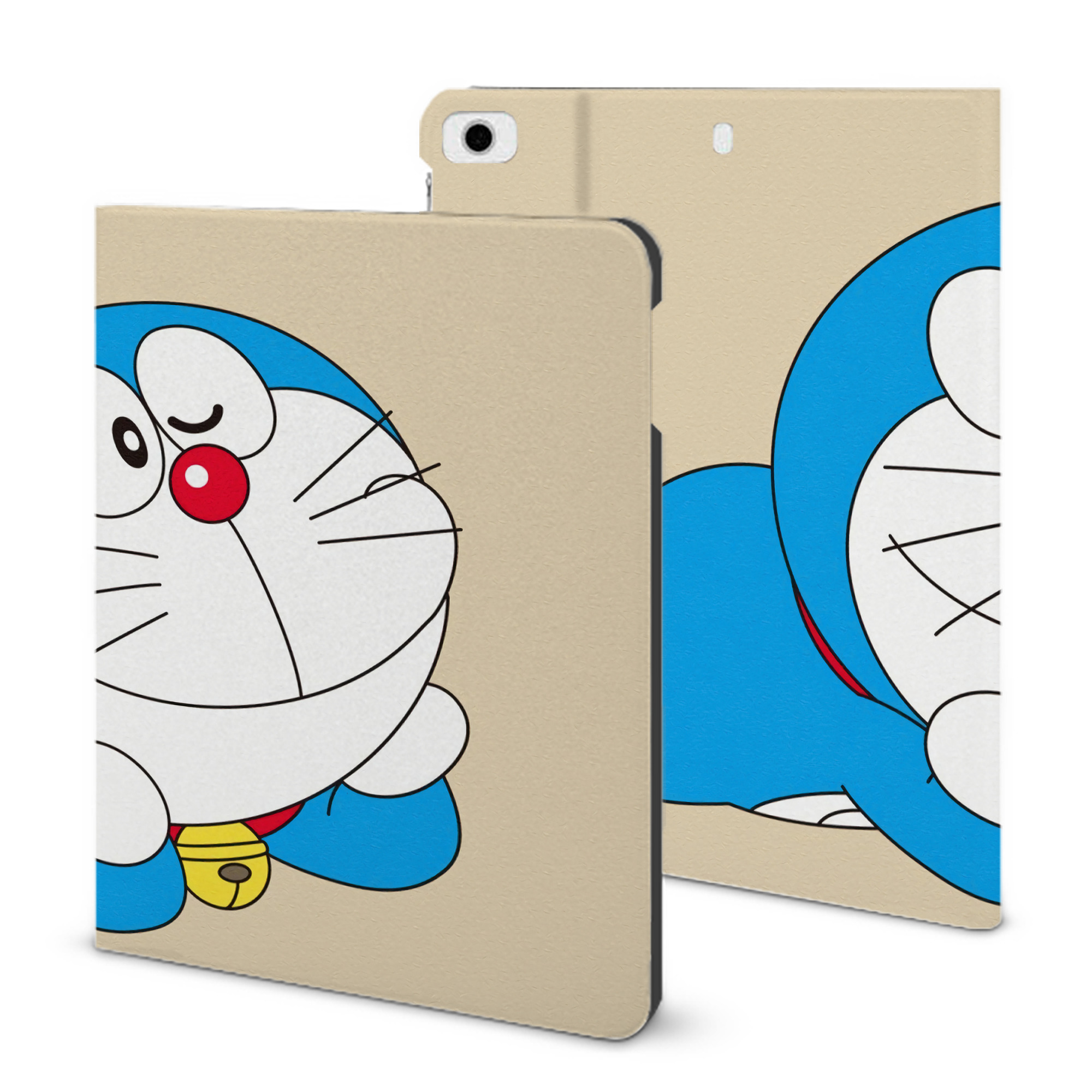 （画像用） ドラえもん Doraemon IPad ケース ブック型 PUレザー TPU 耐衝撃 軽量 薄型 ペン収納なし 全面保護 IPad 各モデル対応